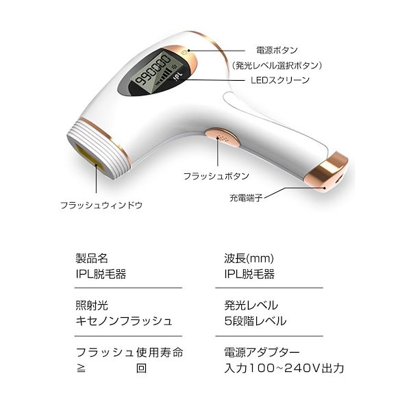 Qoo10] SLUB 脱毛器 レーザー 永久脱毛 IPL光脱毛