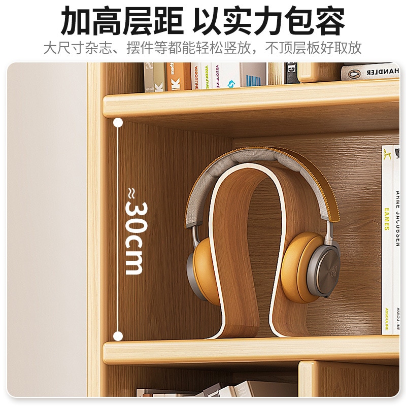堅実な木材の生態系の本棚フロアスタンドシェルフリビングルームテレビ狭い本棚コーナーストレージキャビネットリビングルームtv