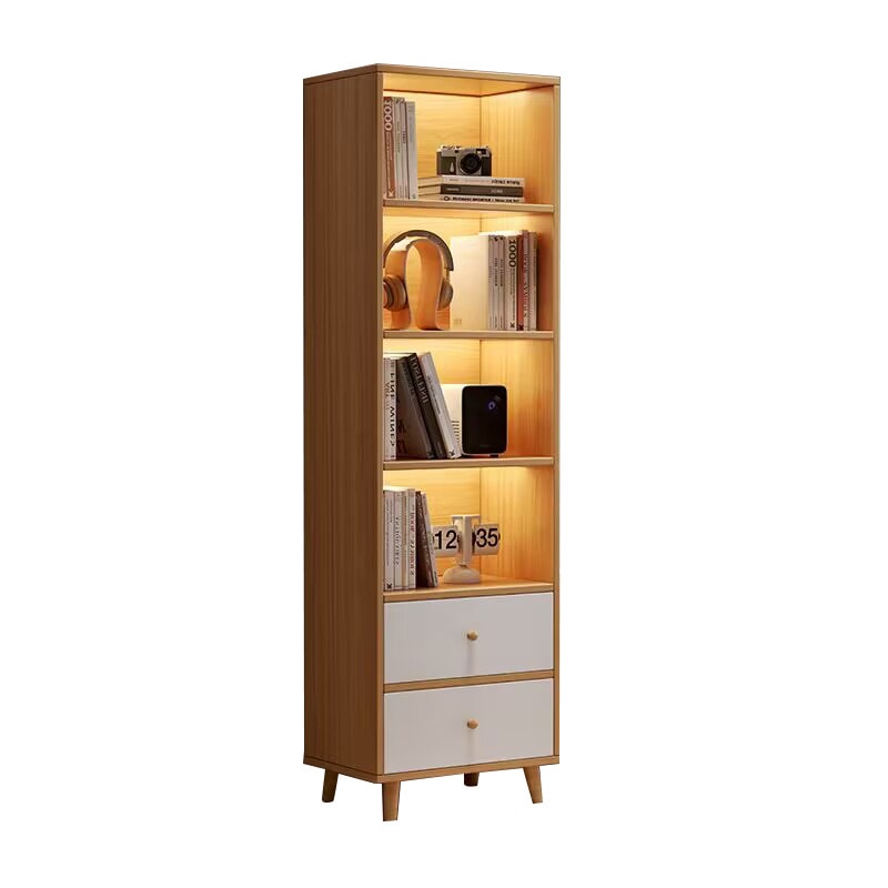 堅実な木材の生態系の本棚フロアスタンドシェルフリビングルームテレビ狭い本棚コーナーストレージキャビネットリビングルームtv