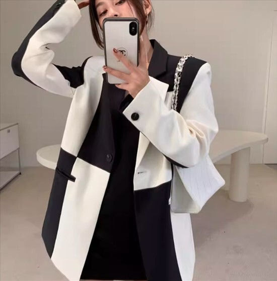 アウター トップス ジャケット テーラードカラー スーツジャケット カーディガン ジャケット シングルブレスト レギュラー丈 春 秋 長袖 前開き ボタン ポケット バイカラー 切替デザイン アウター トップス ジャケット テーラードカラー スーツジャケット カーディガン ジャケット シングルブレスト レギュラー丈 春 秋 長袖 前開き ボタン ポケット バイカラー 切替デザイン