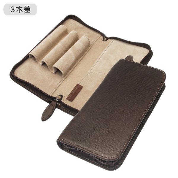 Pensemble ペンサンブル ファスナーペンケース PSPC-01-DBN ダークブラウン Pensemble ペンサンブル ファスナーペンケース PSPC-01-DBN ダークブラウン