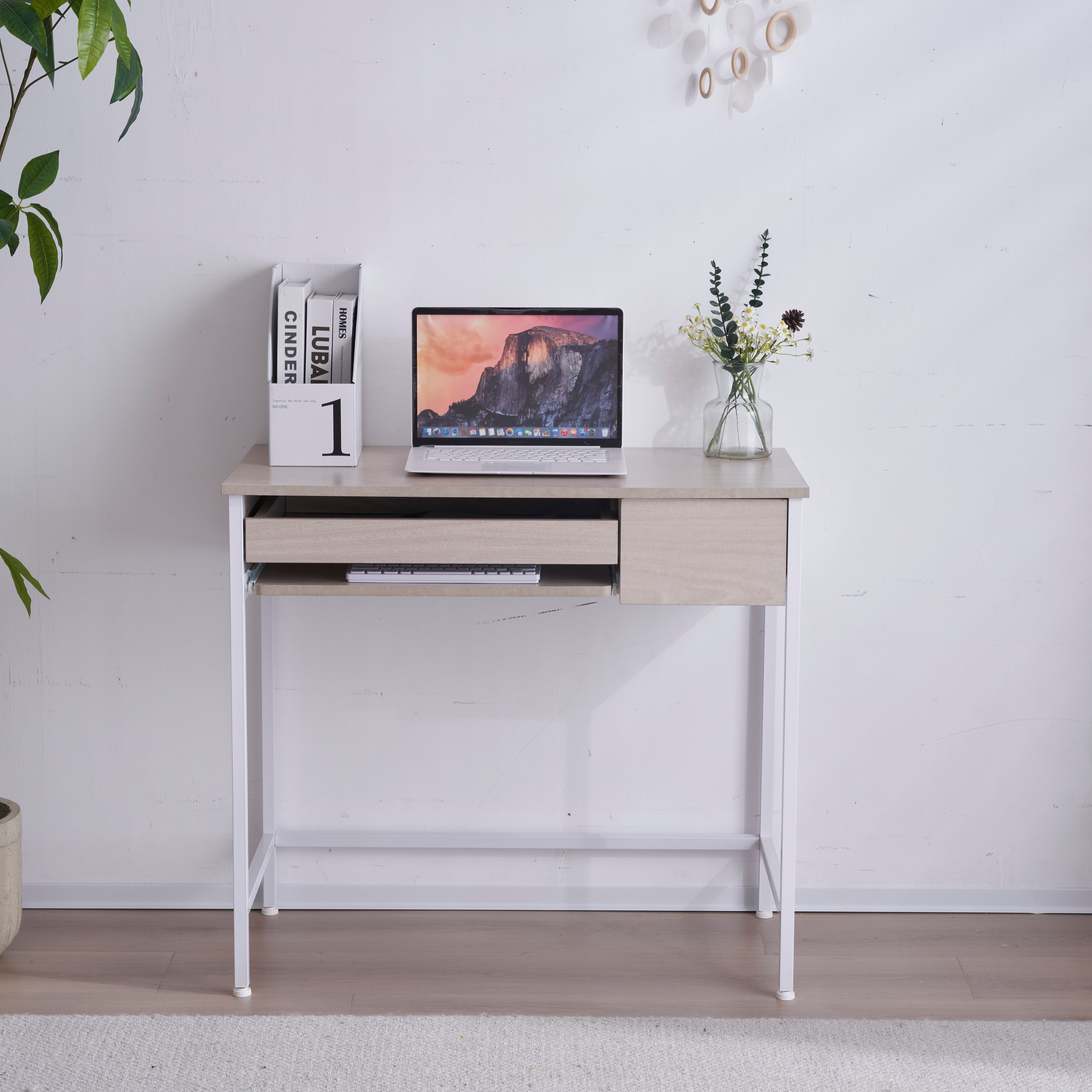 【国内出荷】【新品登場】【木目調ホワイト】パソコンデスク 引き出し付き 収納台 pcデスク 机 大理石柄 おしゃれ キーボード付 ミシン台 学習机 勉強机 新作 【国内出荷】【新品登場】【木目調ホワイト】パソコンデスク 引き出し付き 収納台 pcデスク 机 大理石柄 おしゃれ キーボード付 ミシン台 学習机 勉強机 新作