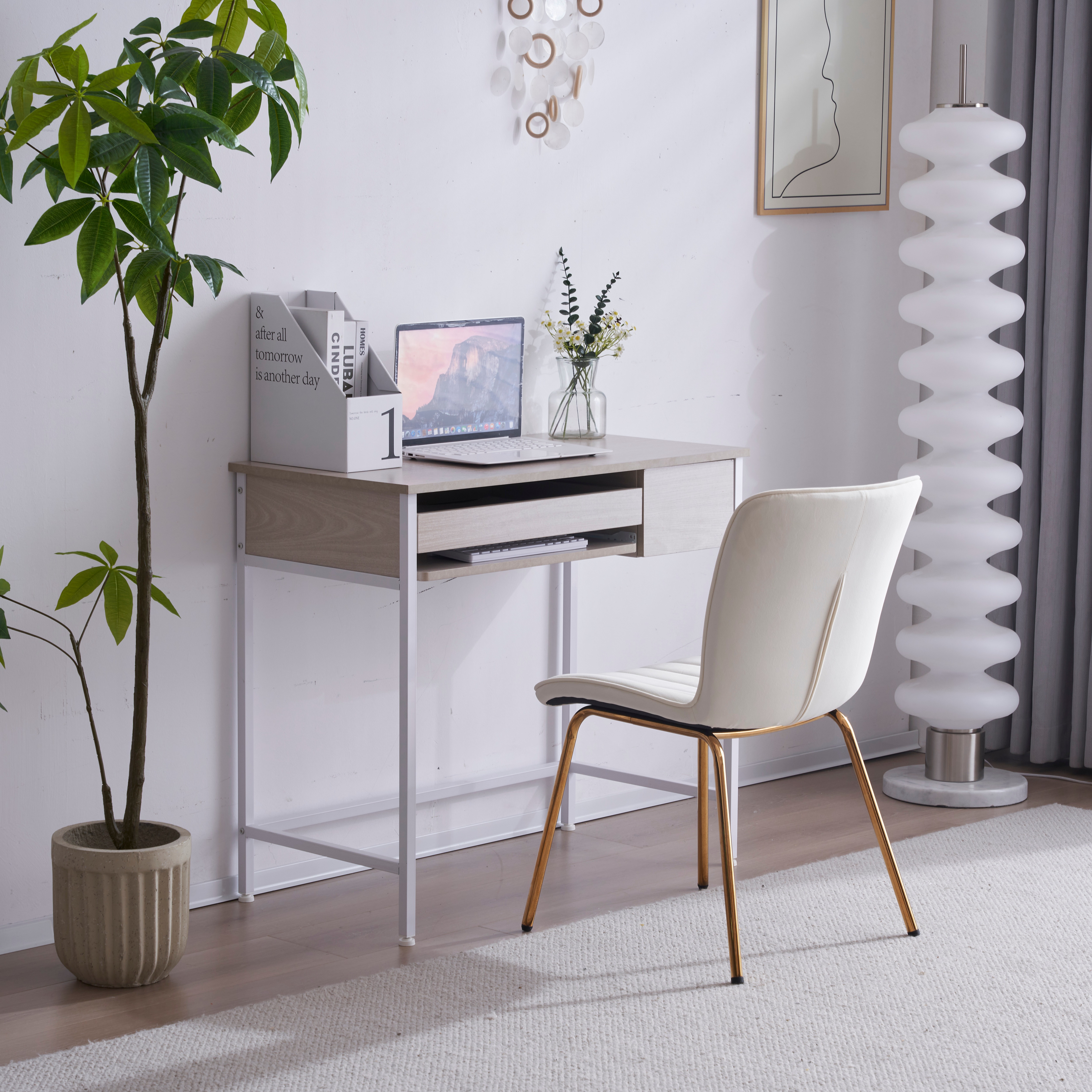 【国内出荷】【新品登場】【木目調ホワイト】パソコンデスク 引き出し付き 収納台 pcデスク 机 大理石柄 おしゃれ キーボード付 ミシン台 学習机 勉強机 新作 【国内出荷】【新品登場】【木目調ホワイト】パソコンデスク 引き出し付き 収納台 pcデスク 机 大理石柄 おしゃれ キーボード付 ミシン台 学習机 勉強机 新作