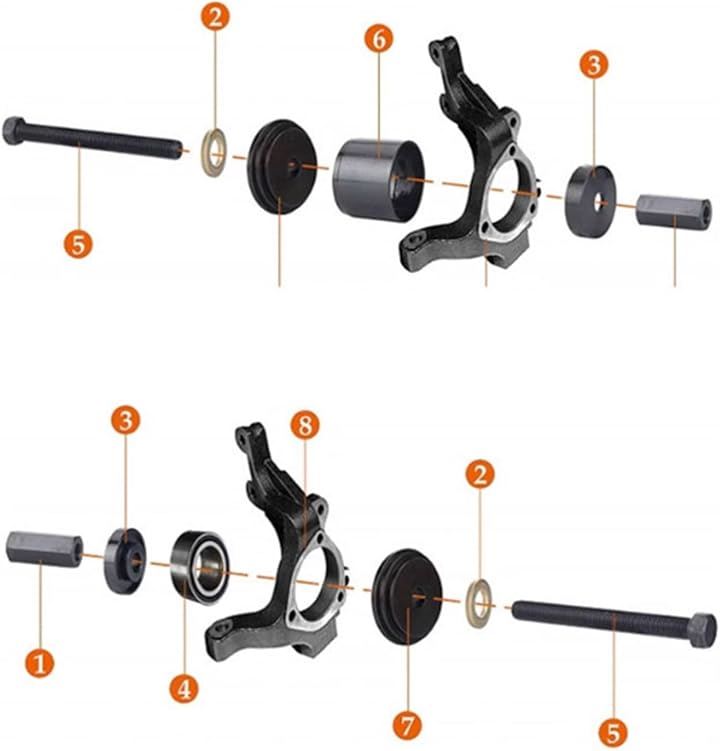 フロント ハブ ベアリング プーラー セット ホイール ツールセット(レッドケース) フロント ハブ ベアリング プーラー セット ホイール ツールセット(レッドケース)