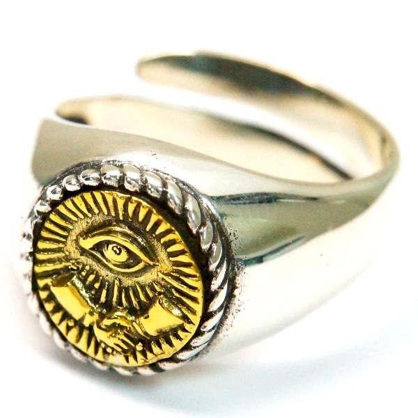 シルバーアクセサリー フリーメイソン プロビデンスの目 秘密結社 握手 ゴールド 指輪 リング シルバーアクセサリー フリーメイソン プロビデンスの目 秘密結社 握手 ゴールド 指輪 リング