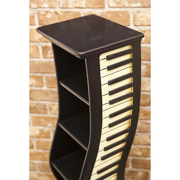 CDラック CDホルダー コレクションラック ディスプレイラック 棚 収納棚 本棚 おしゃれ ピアノ デザイン モチーフ おしゃれ インテリア 高級感 重厚