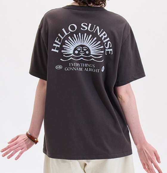 【HELLO SUNRISE】 Mini OG Logo Tee / 追跡付 HELLO SUNRISE Mini OG Logo Tee Charcoal Tシャツ・カットソー