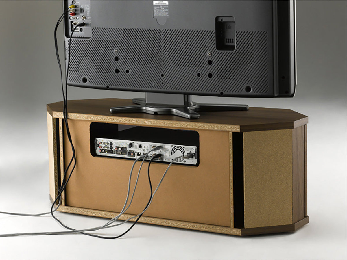 テレビ台 コーナー型 ローボード 木目調 スモークガラス 幅79cm テレビボード TV台 TVラック TVボード テレビラック 省スペース ガラス扉 コーナーテレビ台 AVラック リビング収納