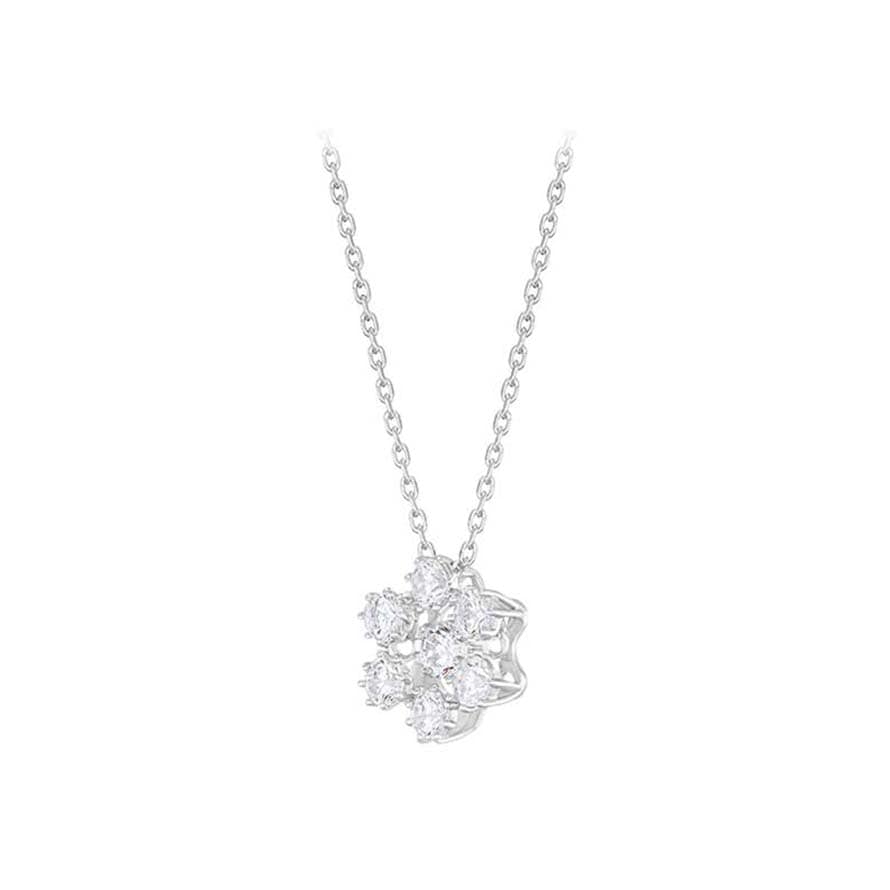 最短翌日発送/スノーモチーフネックレス 雪 結晶 おしゃれ 記念日 IU パクミニョン 韓国 レディース アクセサリー プレゼント 結婚式 お呼ばれ シルバー925 金属アレルギー対応 金アレ