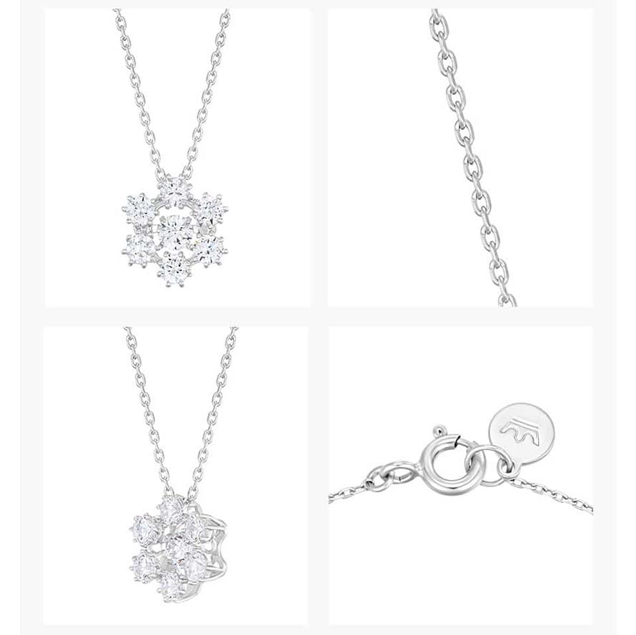 最短翌日発送/スノーモチーフネックレス 雪 結晶 おしゃれ 記念日 IU パクミニョン 韓国 レディース アクセサリー プレゼント 結婚式 お呼ばれ シルバー925 金属アレルギー対応 金アレ