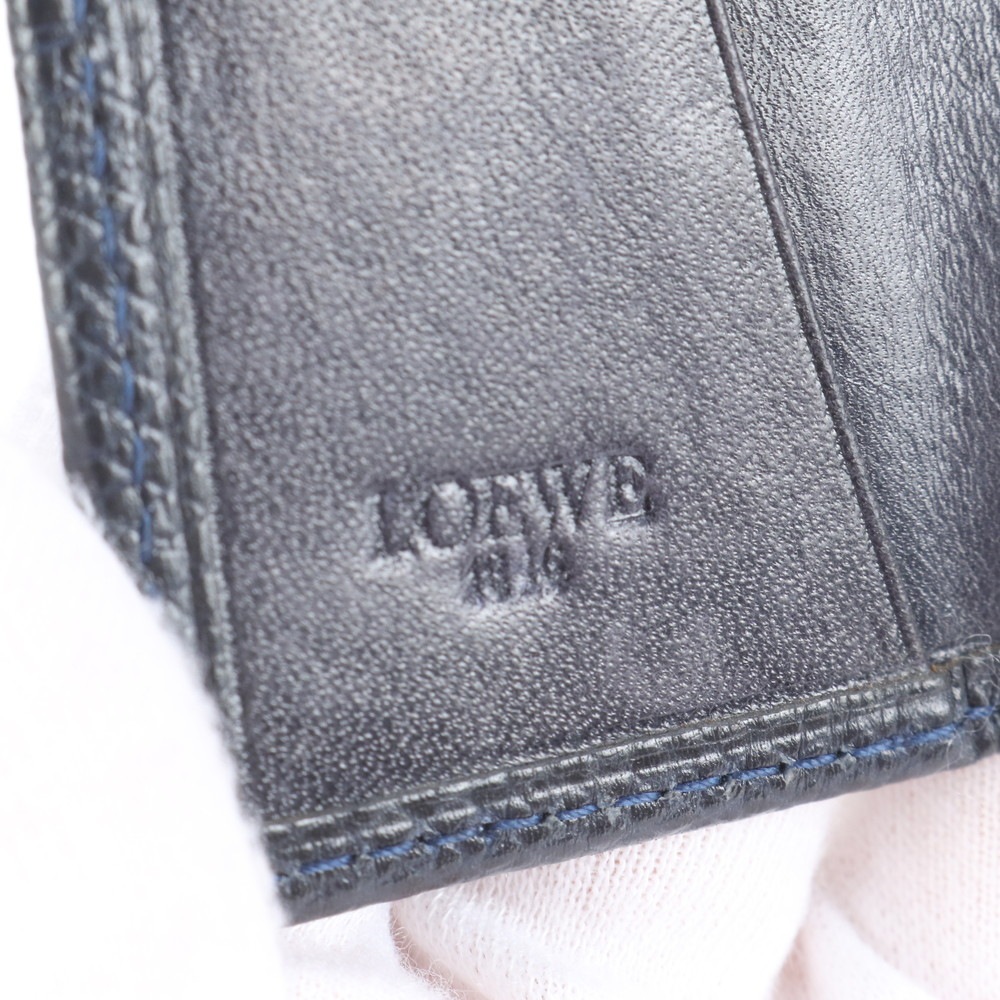 美品 アナグラム ゴールド 金具 レザー キーケース 4連 6連 キーリング 本革 ネイビー 紺 メンズ レディース EUM CP19-10 中古 美品 アナグラム ゴールド 金具 レザー キーケース 4連 6連 キーリング 本革 ネイビー 紺 メンズ レディース EUM CP19-10 中古