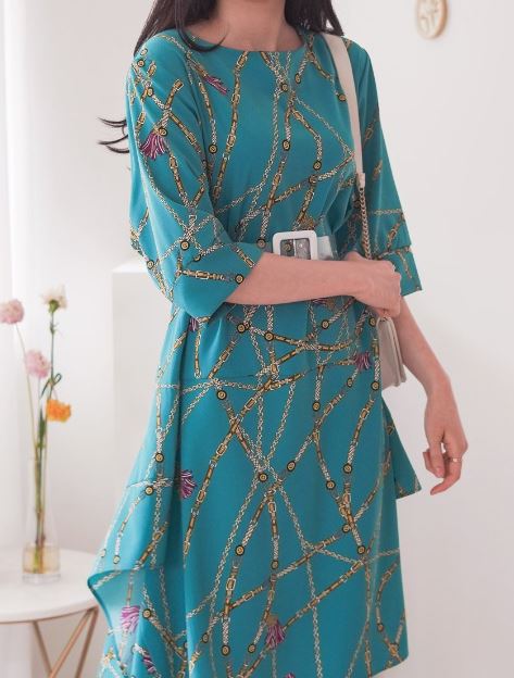 [K-fahion S/S 2019] Herme printed onepiece 捺染ワンピース