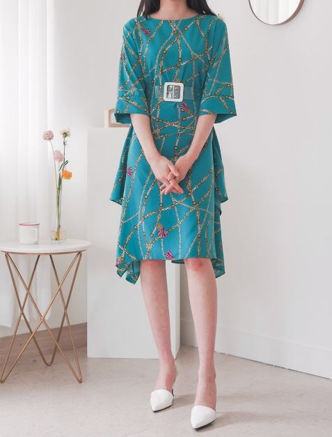 [K-fahion S/S 2019] Herme printed onepiece 捺染ワンピース