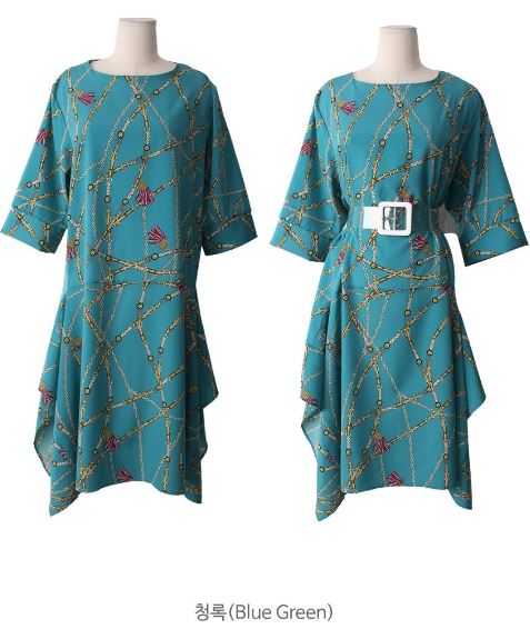 [K-fahion S/S 2019] Herme printed onepiece 捺染ワンピース