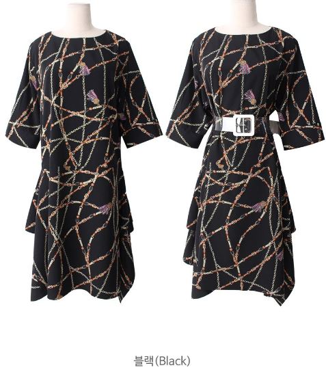 [K-fahion S/S 2019] Herme printed onepiece 捺染ワンピース