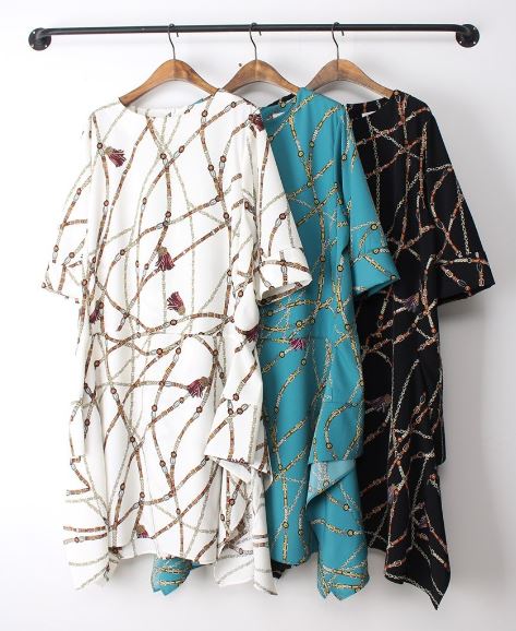 [K-fahion S/S 2019] Herme printed onepiece 捺染ワンピース