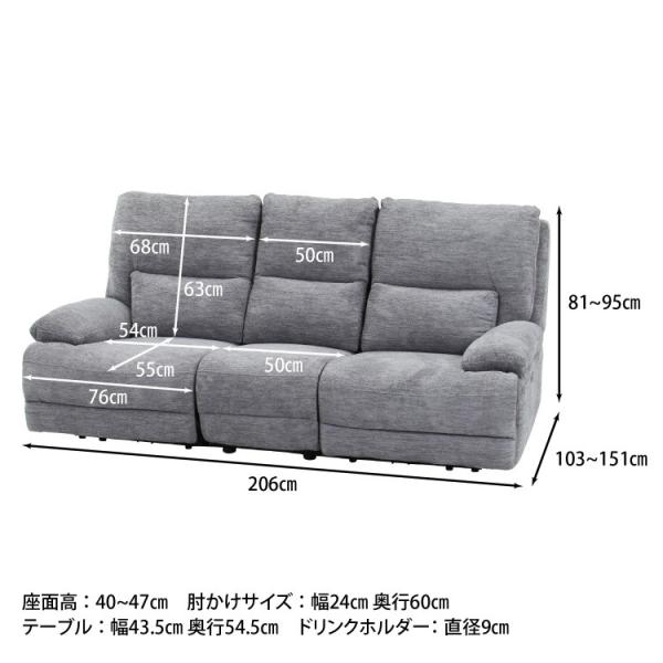 電動リクライナーソファ 3人掛け 収納テーブル リクライニング フットレスト 肘置き USBポート デザイン リビング3Pチェア 電動リクライナーソファ 3人掛け 収納テーブル リクライニング フットレスト 肘置き USBポート デザイン リビング3Pチェア