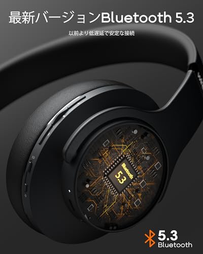 DOQAUS(ドカアス) ヘッドホン Bluetooth5.3 ワイヤレスヘッドホン 最大80時間連続再生 3EQサウンドモード