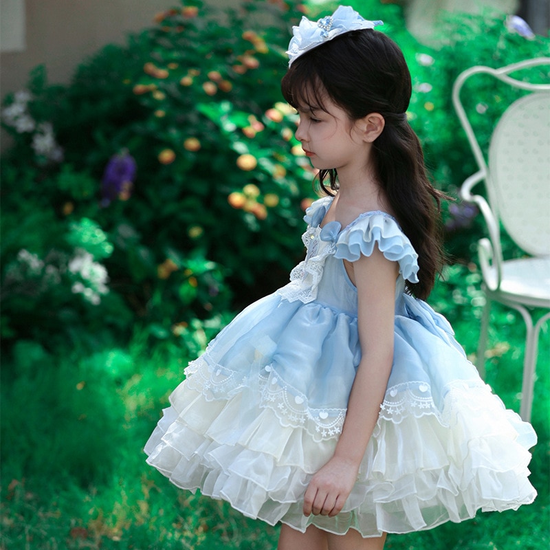 子供服女の子ノースリーブベストプリンセススカート子供重工業スカート