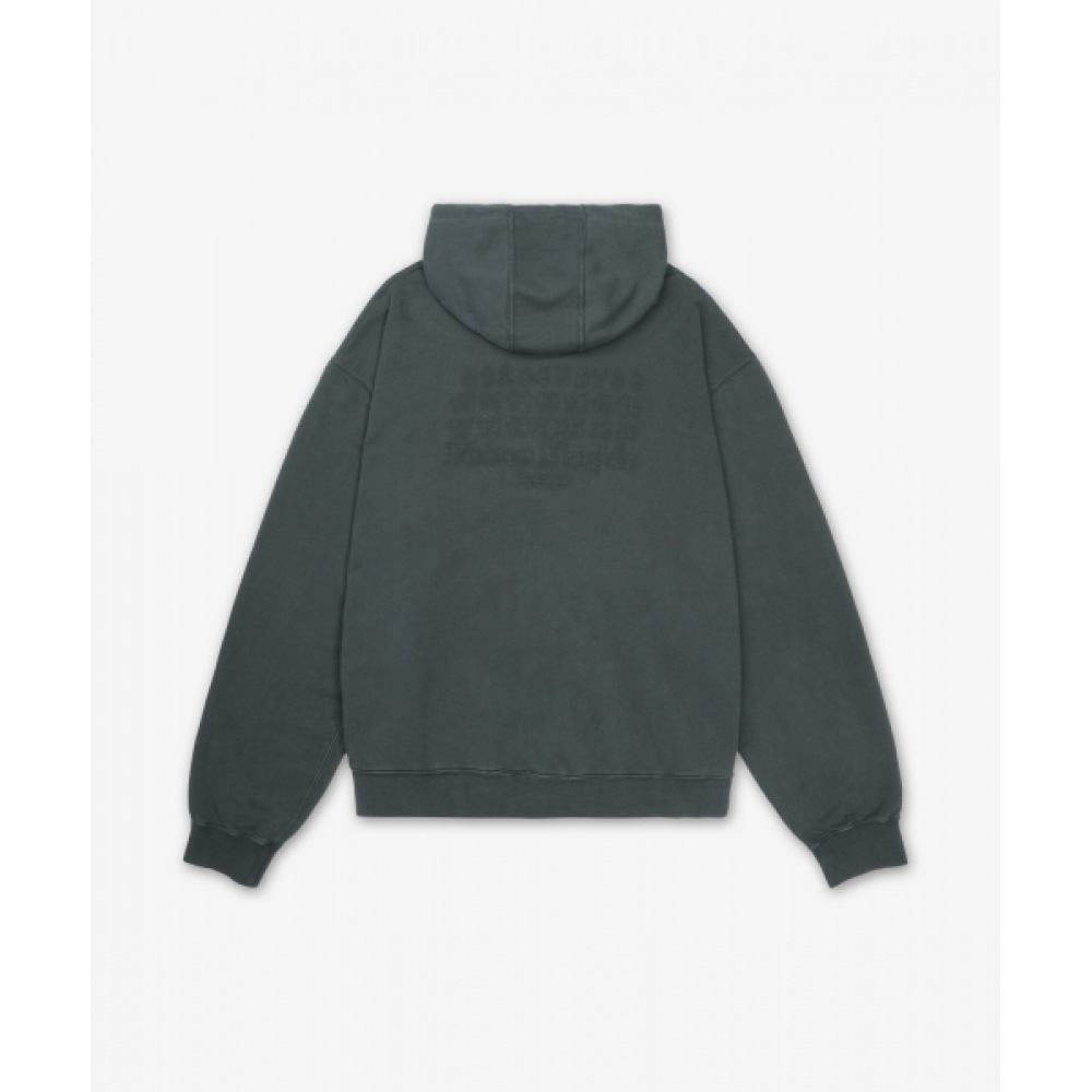 MAISON MARGIELAオーバダイロゴフーディー/ワッシュドブラック/S50HG0047M25017969 MAISON MARGIELAオーバダイロゴフーディー/ワッシュドブラック/S50HG0047M25017969