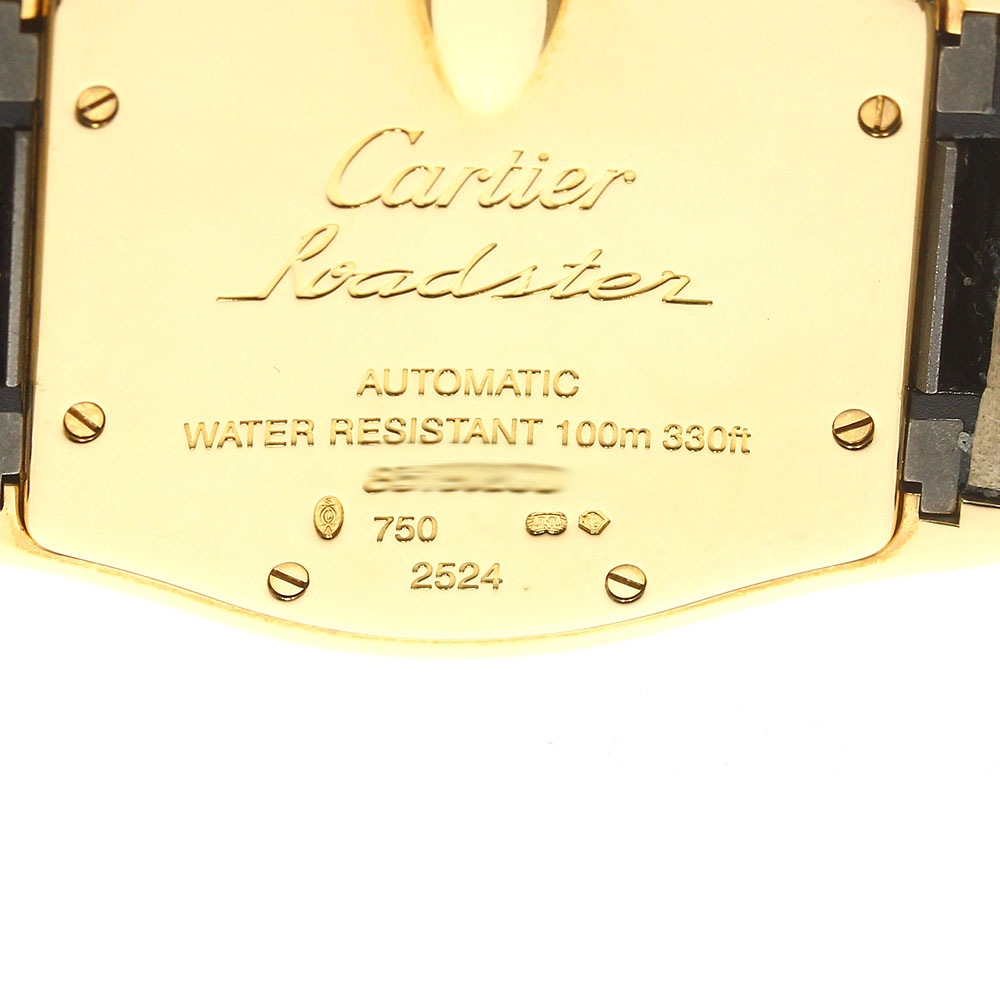 カルティエ CARTIER W62003V2 ロードスター LM K18YG 自動巻き メンズ 内箱保証書付き_763229【中古】