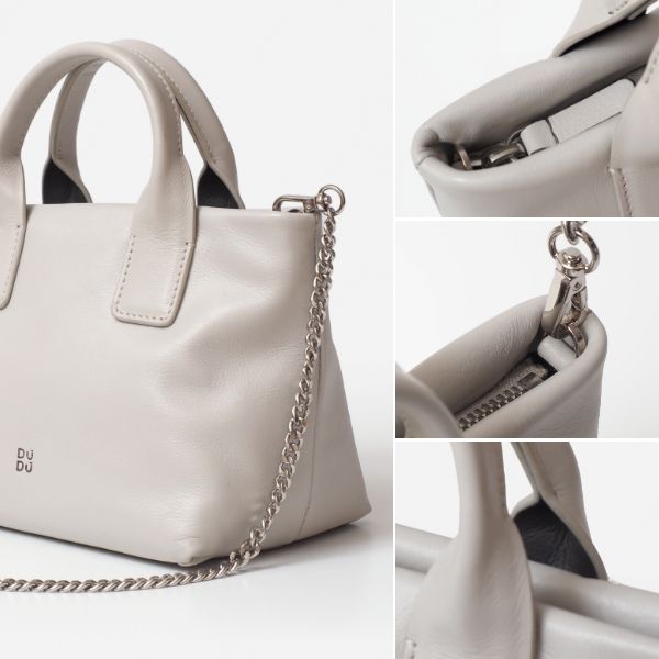 dudubags チェーン ミニショルダーバッグ ブラック ホワイト ピンク 牛革 レディース 大人 かわいい ショルダーミニバッグ 正規品_16