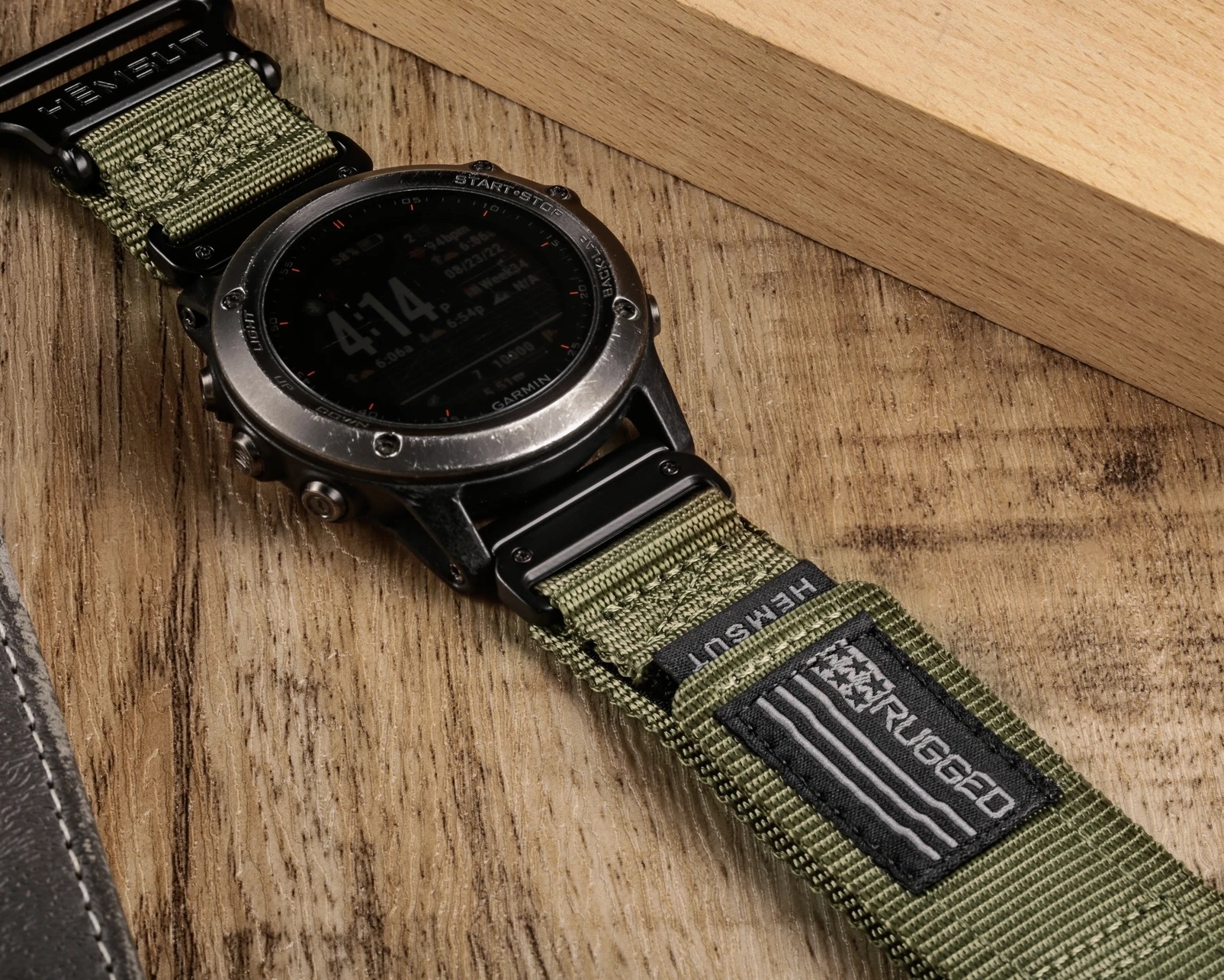 Easyfitミリタリーガーミン-fenix forerunner 20 22 26用の超頑丈なナイロンストラップ織りデザインのウォレットバンド