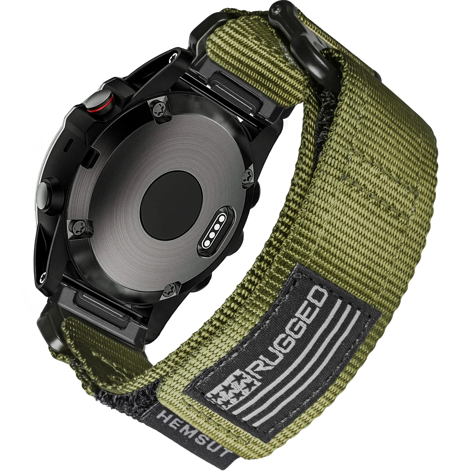 Easyfitミリタリーガーミン-fenix forerunner 20 22 26用の超頑丈なナイロンストラップ織りデザインのウォレットバンド