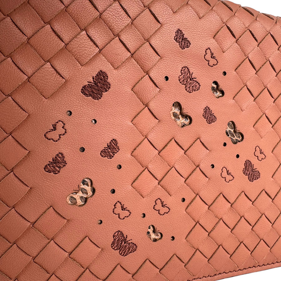 ボッテガヴェネタ BOTTEGAVENETA チェーンウォレット イントレチャート レザー コーラル レディース z4875 ボッテガヴェネタ BOTTEGAVENETA チェーンウォレット イントレチャート レザー コーラル レディース z4875