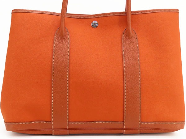 外超美品エルメスガーデンパーティPMトートバックハンドバッグポティロンオレンジトワルオフィシエレザー 外超美品エルメスガーデンパーティPMトートバックハンドバッグポティロンオレンジトワルオフィシエレザー