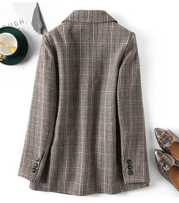 Qoo10] 【迅速な出荷】テーラードジャケット チェ