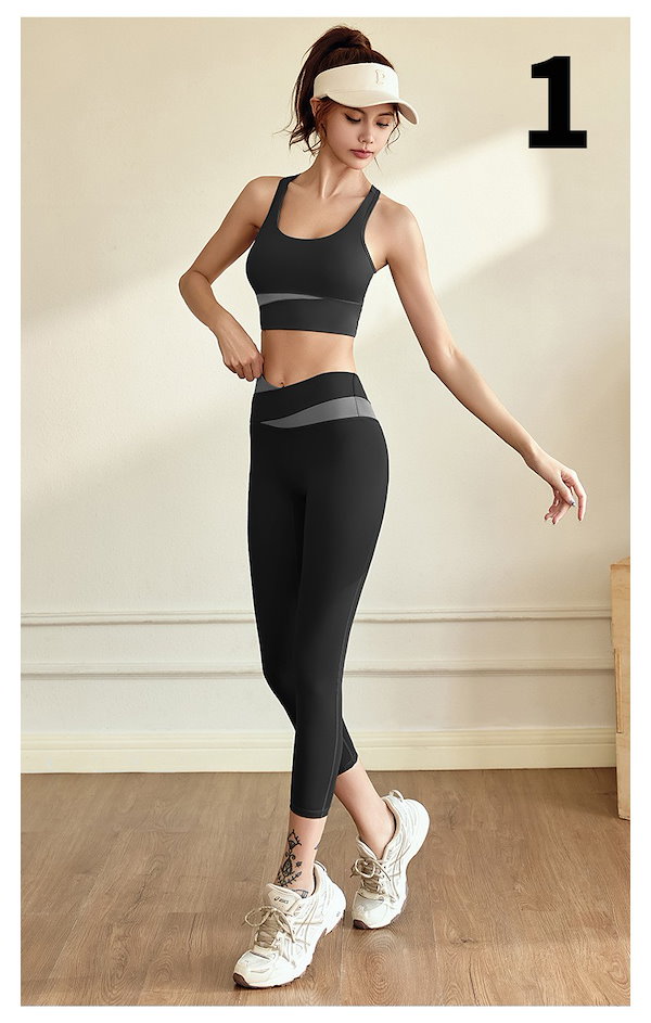 U-666★新品★ungrid ヨガ　M スポーツブラとレギンスセット 2点セットアップ トレーニングヨガフィットネス スポーツブラ