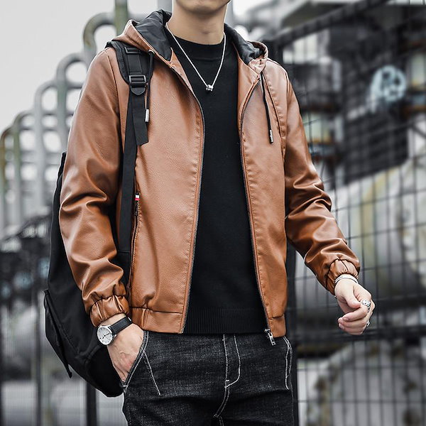 Qoo10] 革ジャンレザージャケットライダースジャケ