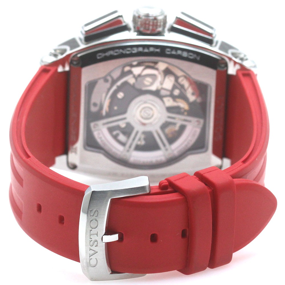 クストス CVSTOS CVT-CHR2-CARBON ST チャレンジ クロノ II 自動巻き メンズ 良品 保証書付き_871244【中古】 クストス CVSTOS CVT-CHR2-CARBON ST チャレンジ クロノ II 自動巻き メンズ 良品 保証書付き_871244【中古】