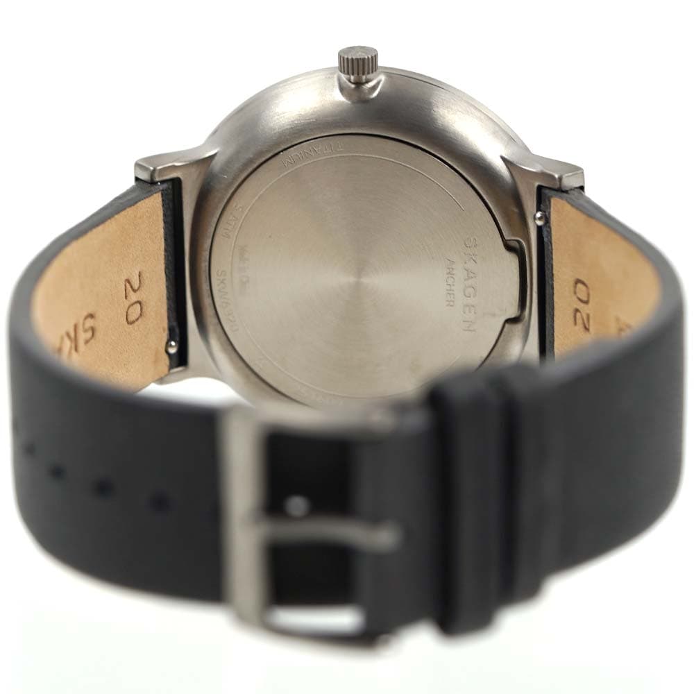 スカーゲン 腕時計 メンズ アンカー 日付カレンダー チタンケース グレー 軽量 SKAGEN ANCHER SKW6320
