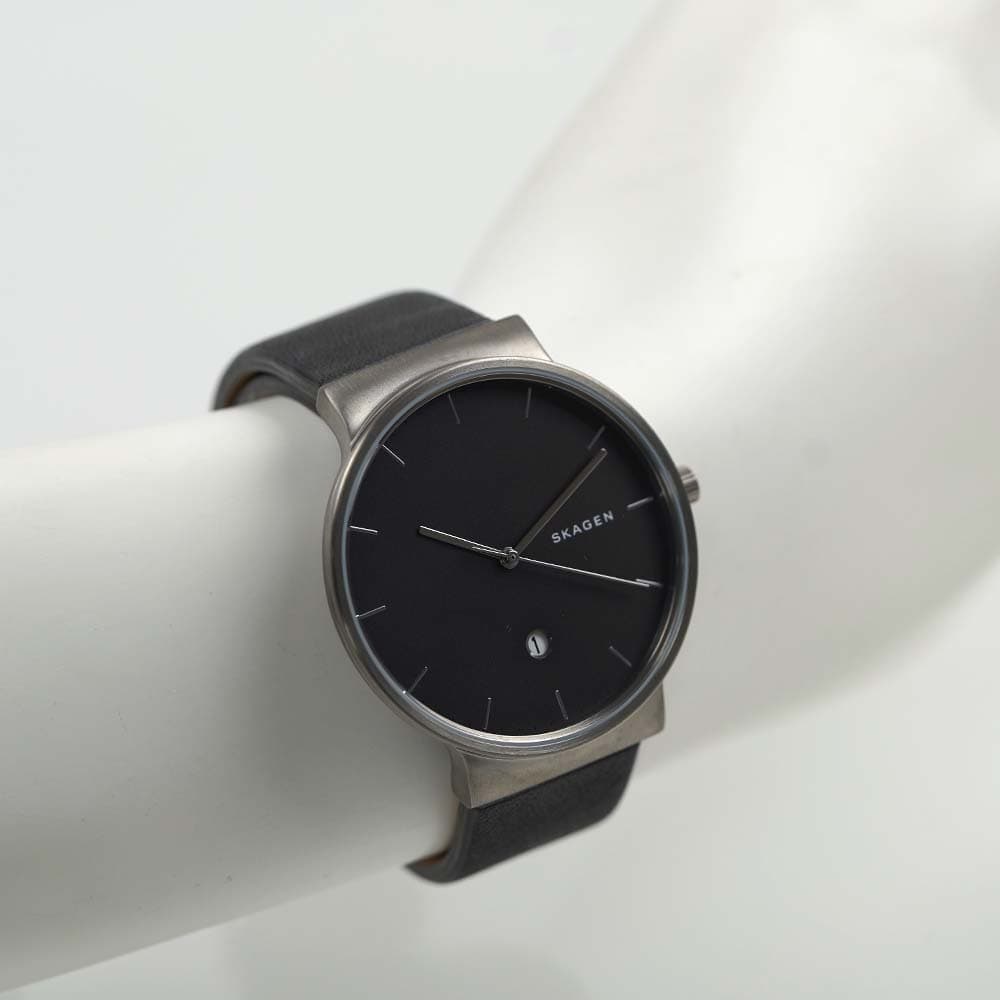 スカーゲン 腕時計 メンズ アンカー 日付カレンダー チタンケース グレー 軽量 SKAGEN ANCHER SKW6320