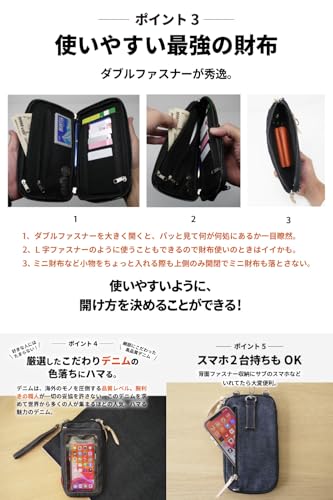 NeedNetwork ニードネットワーク スマホポーチ 入れたまま操作 岡山デニム ショルダーバッグ ウエストポーチ ボディバッグ ポシェット パスポートケース RFID スキミング防止 ベルトポー