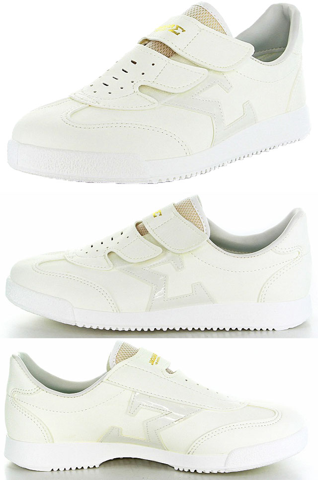 ムーンスター ジャガーシグマ03 ジュニア メンズ レディース スニーカー 真っ白スニーカー 白靴 ホワイトスニーカー ベルクロ 運動靴 メイドインジャパン 日本製 通学 定番 ホワイト/ホワイト 白