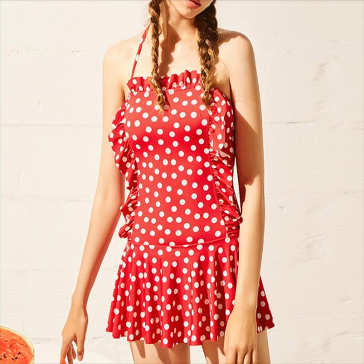 夏 ホルターネッ... : レディース服 スカート 花柄ドット柄 新作大特価