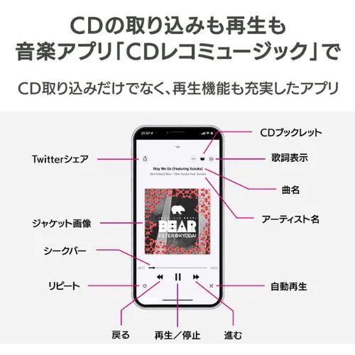 アイ・オー・データ機器 CD-6WW スマートフォン用CDレコーダー CDレコ ホワイト アイ・オー・データ機器 CD-6WW スマートフォン用CDレコーダー CDレコ ホワイト