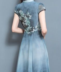 レディース ワンピース ドレス フレア ミモレ 膝下 半袖 クルーネック Aライン セミフレア チャイナ 大人可愛い かわいい エレガント アジアン 花柄 夏 春 パーティー お揃い M L XL レディース ワンピース ドレス フレア ミモレ 膝下 半袖 クルーネック Aライン セミフレア チャイナ 大人可愛い かわいい エレガント アジアン 花柄 夏 春 パーティー お揃い M L XL