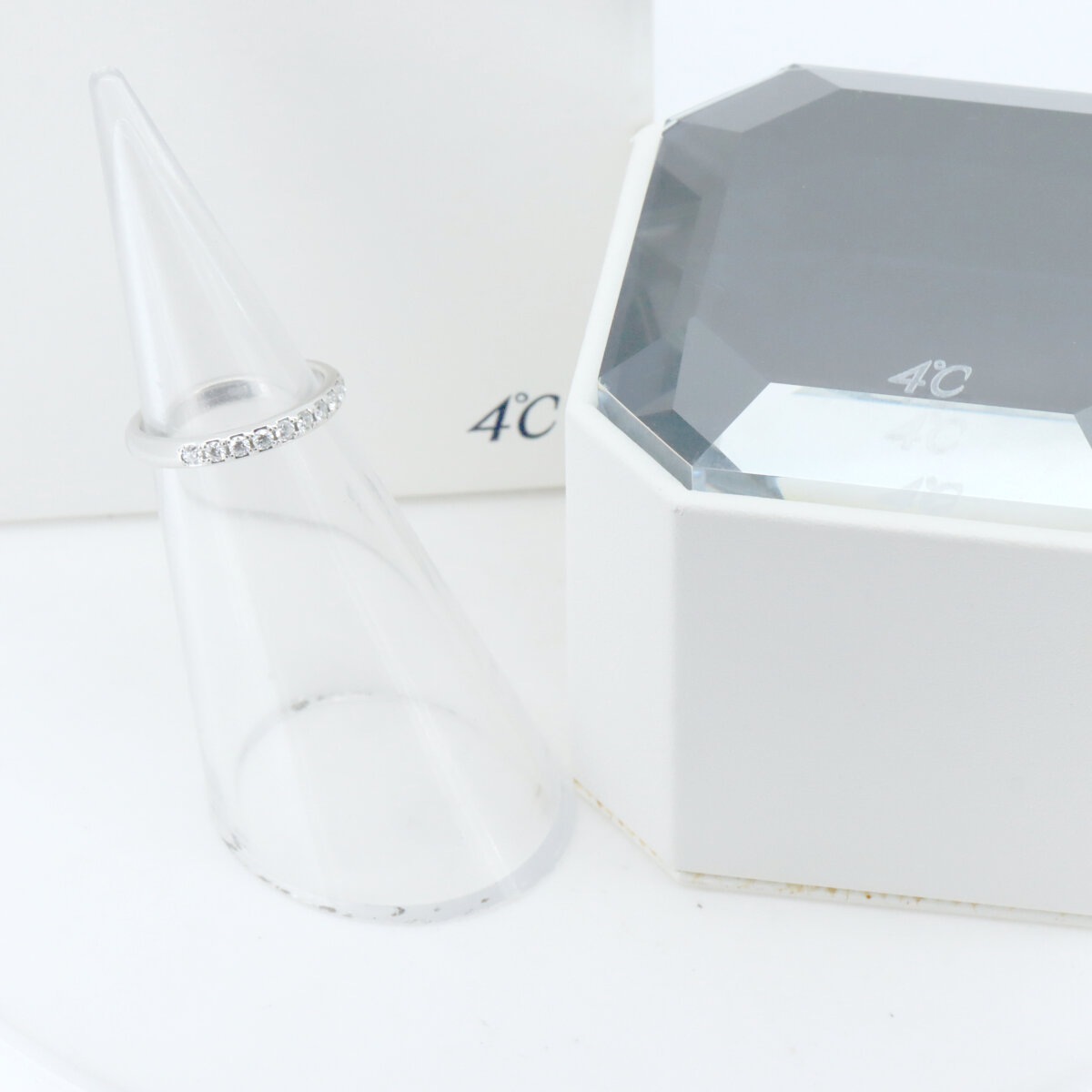 ハーフエタニティ ダイヤモンド リング 指輪 12号 4℃ Pt999(プラチナ) 質屋出品 ハーフエタニティ ダイヤモンド リング 指輪 12号 4℃ Pt999(プラチナ) 質屋出品