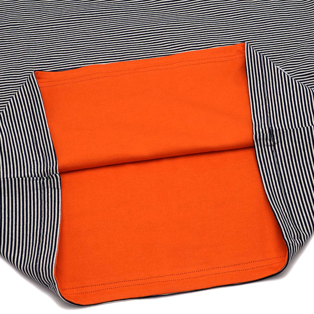ボートネック ロングスリーブプルオーバー [OR-C0495-BXM] レディース トップス カットソー 長袖Tシャツ ボーダー NAVY-STRIPE/ORANGE 正規取扱店