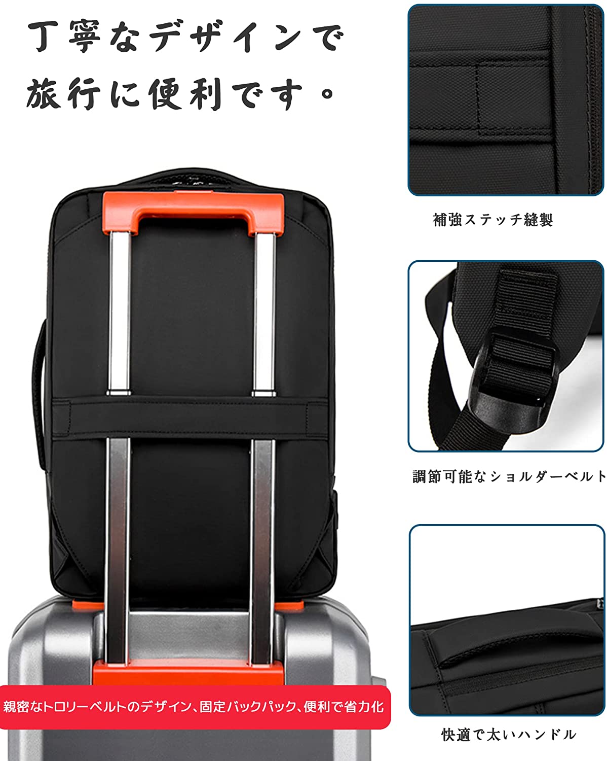 【本日限定価格】 ビジネスリュック 黒 シンプルなデザイン カバン 旅行 出張 充電ポート通勤 US