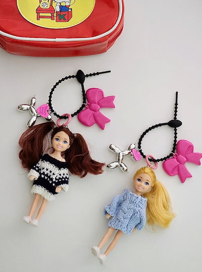 Qoo10] バービー ベビードール ワンピース 人形キーリング : バッグ・雑貨