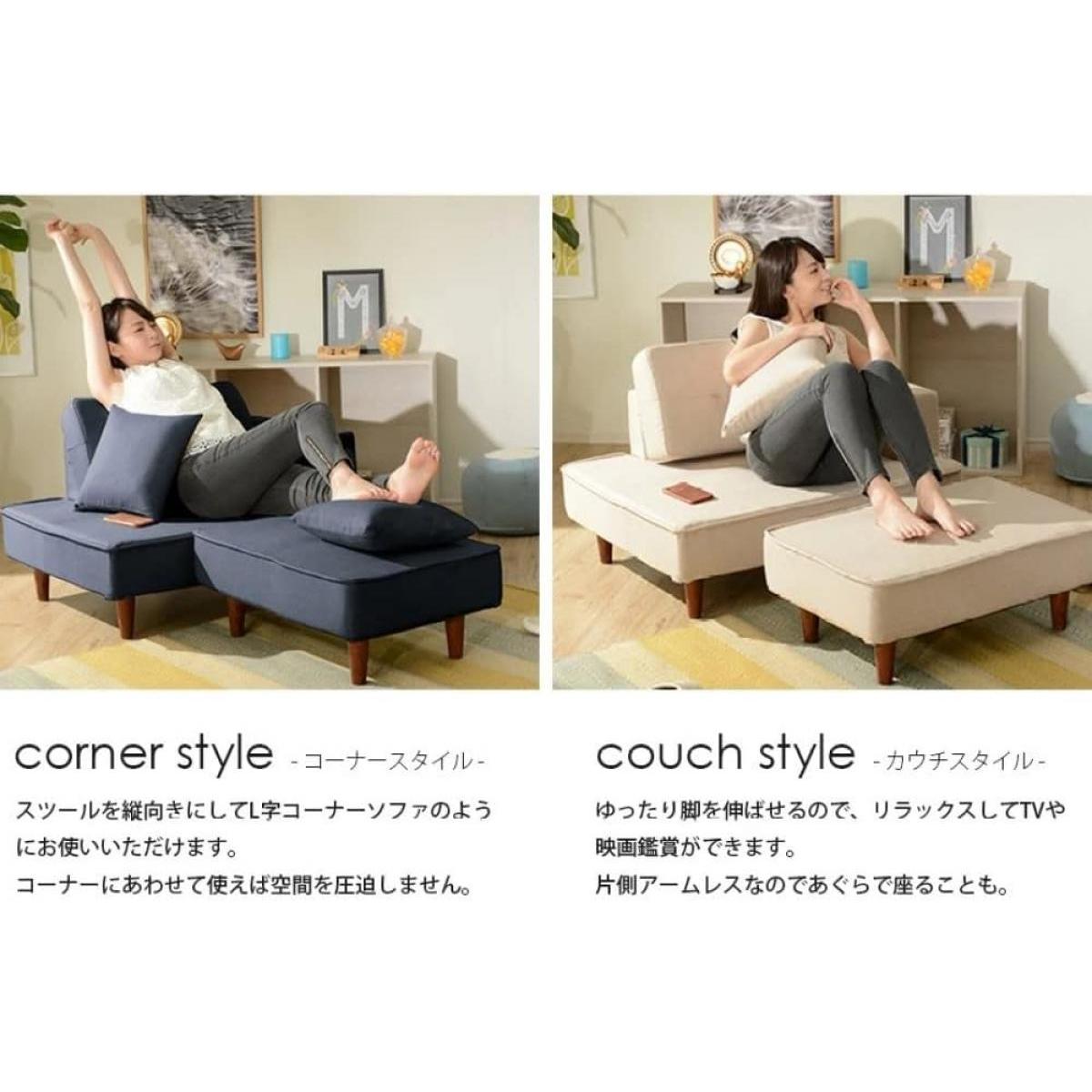 【I】セルタン CELLUTANE カウチソファ NAP 2人掛け 脚置き付 アッシュグレー A969p-625GRY くすみカラー コンパクト ソファ【受注生産品】グ 水