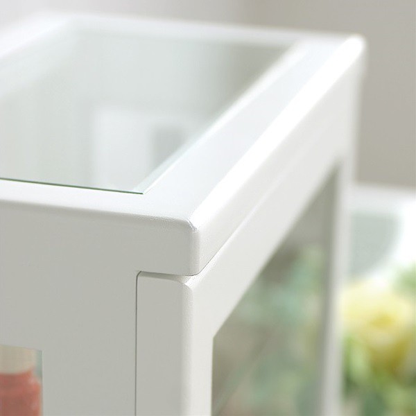 ラック 棚 扉付き ガラス コレクション 飾り棚 キャビネット フィギュア 背面ミラー 幅32cm ラック 棚 扉付き ガラス コレクション 飾り棚 キャビネット フィギュア 背面ミラー 幅32cm