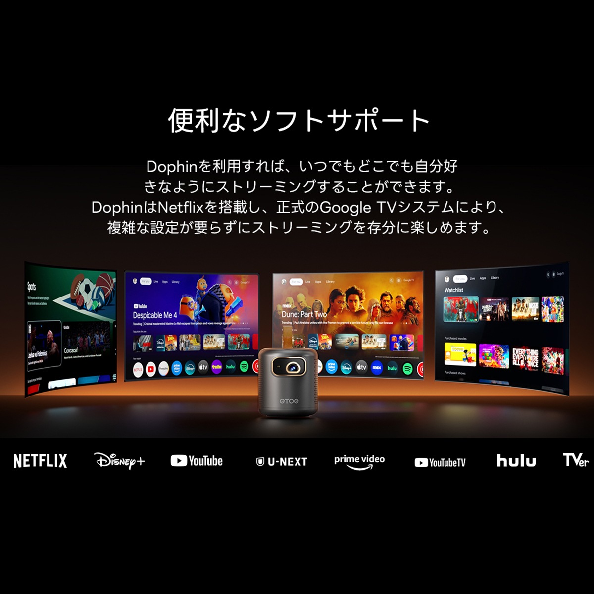 4Kプロジェクター Netflix【Aiチップ搭載】 4Kプロジェクター Netflix【Aiチップ搭載】 プロジェクター 僅か680g