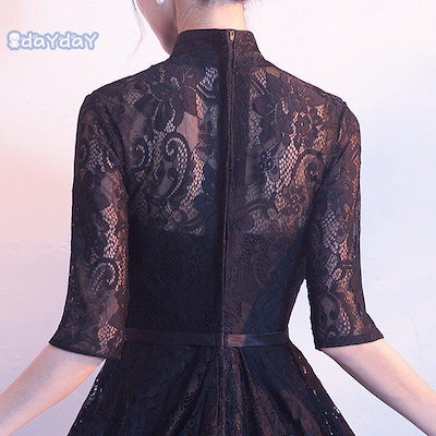 在庫最安値 パーティードレス 結婚式 ドレス 袖あり : レディース服 高品質格安