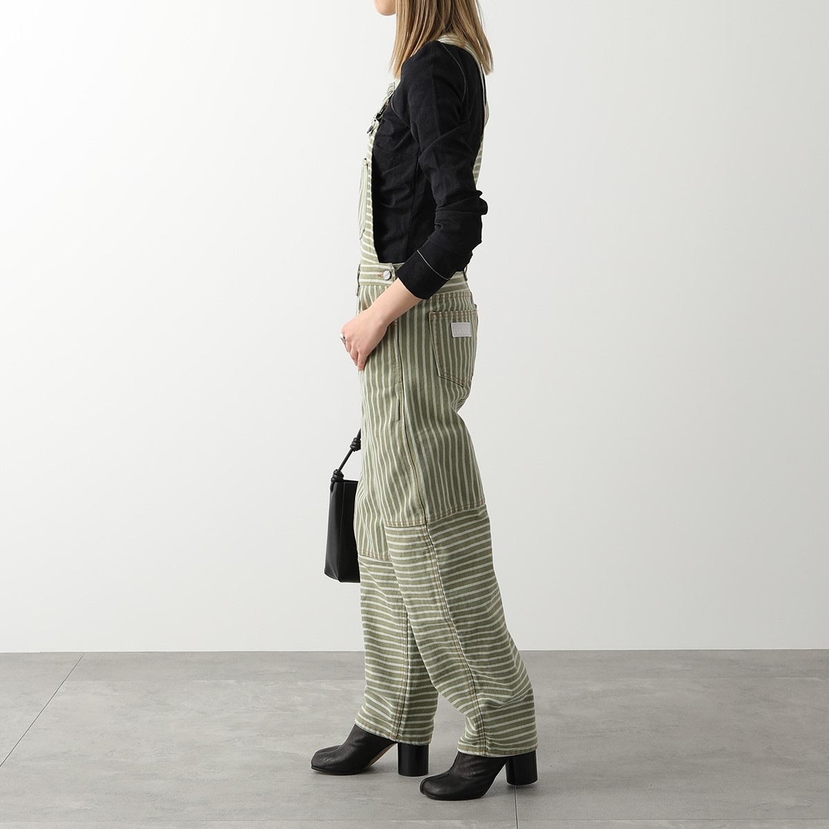 GANNI ガニー サロペット Stripe Denim Overalls J1106 6596 レディース ストライプ デニム オーバーオール オールインワン 359/Stripe-Loden-Gr